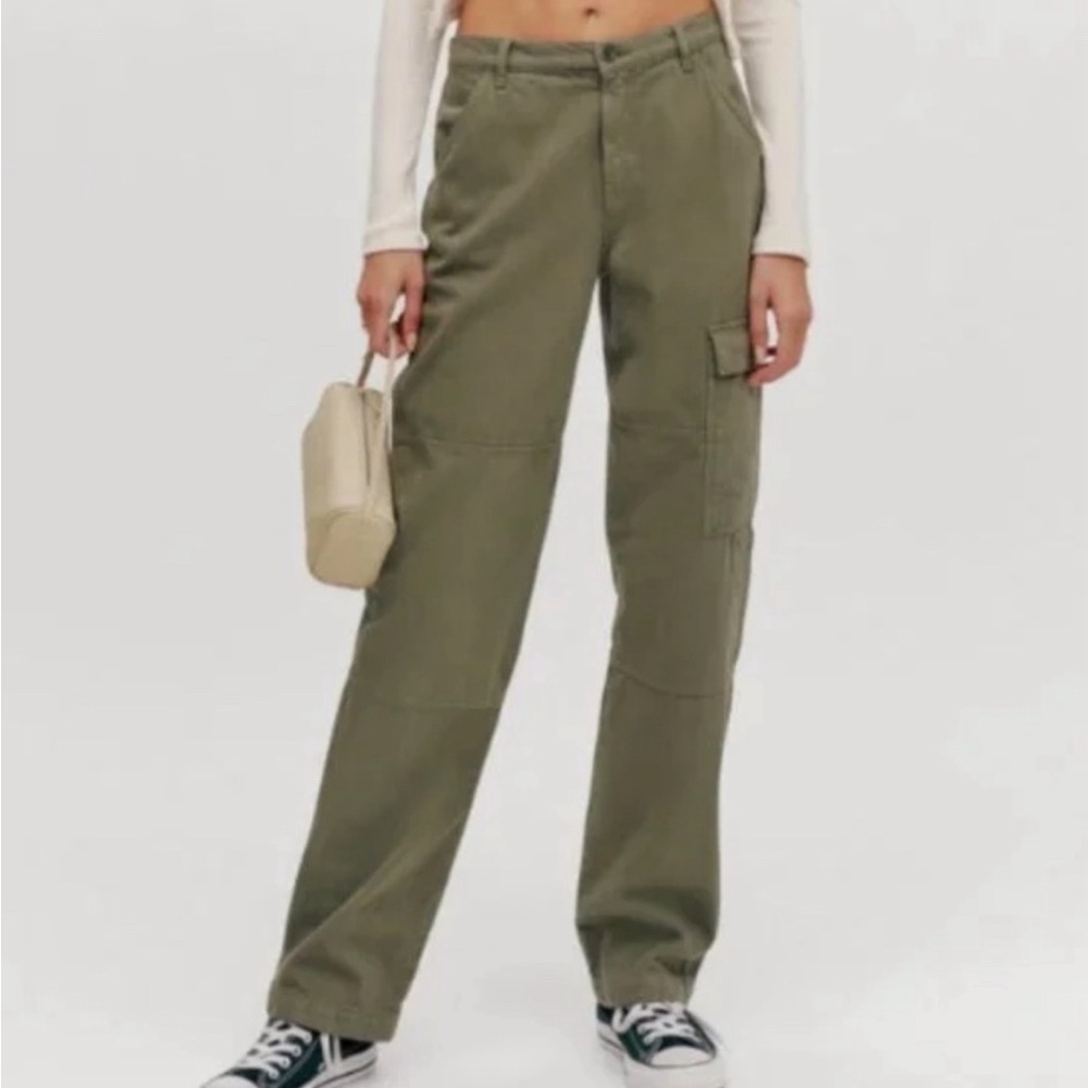 Reformation High Rise Green Utility Pants size 28